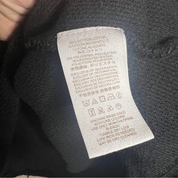 Free People Sleeves Like These Sweatshirt Black Size Large - Picture 7 of 9